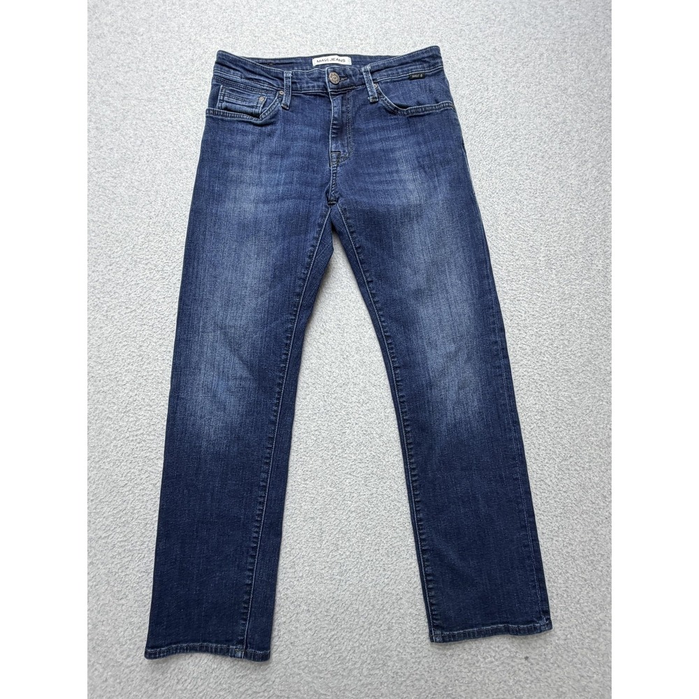 Mavi Jeans Mens‎ 32x31 Blue Medium Wash Straight Stretch Denim Pants Casual